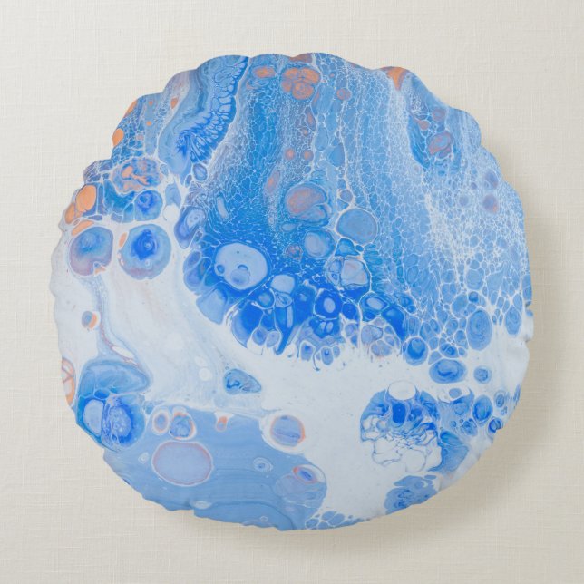 Oranje en witte kwal in water rond kussen (Voorkant)