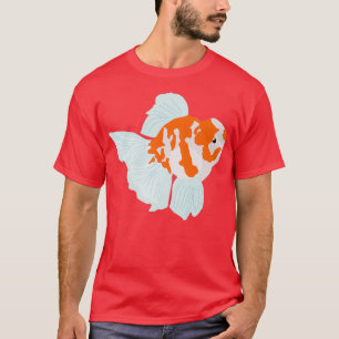 Oranje en witte orandijvis t-shirt