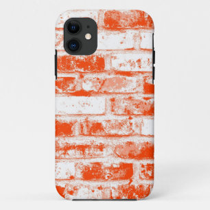 Oranje en witte oude muur iPhone 11 hoesje