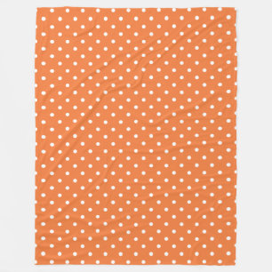 Oranje en witte poka Dot Fleece Deken