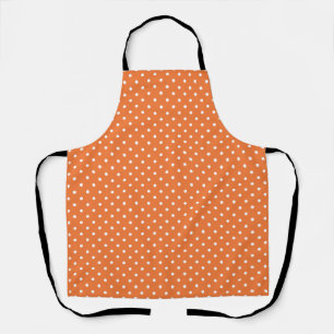 Oranje en witte poka Dot Schort