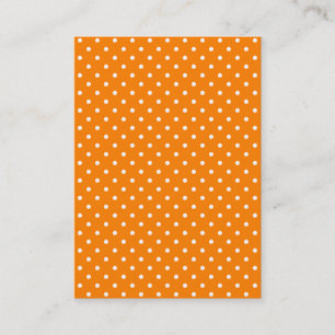 Oranje en witte polka stippen visitekaartje