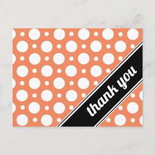 Oranje en witte poolvlek Dank u Briefkaarten