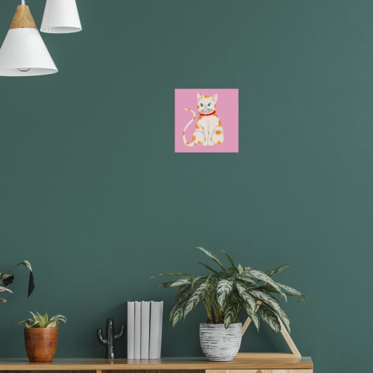 Oranje en witte Posters (Woonkamer 1)