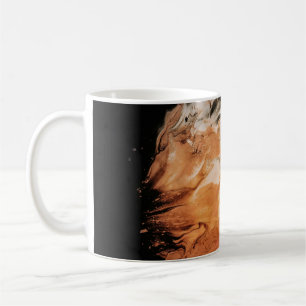 Oranje en witte rook koffiemok
