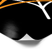 Oranje en witte spinnenweb perfect poster (Hoek)