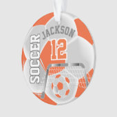 Oranje en witte ⚽ sport ornament (voorkant)