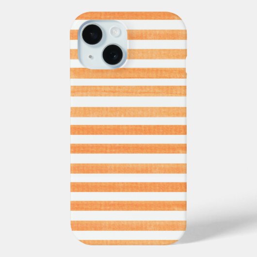 Oranje en witte streep Case-Mate iPhone case (Achterkant)