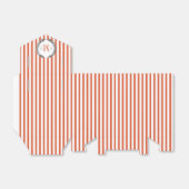 Oranje en witte strepen monogram bruiloft bedankdoosjes (Uitgevouwen)