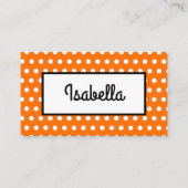 Oranje en witte Thanksgiving Plaatskaartje (Voorkant)