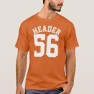 Oranje en witte volwassenen   Sport Jersey Design T-shirt
