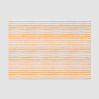 Oranje en witte Waterverf Stripe Tissuepapier