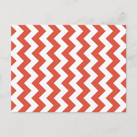Oranje en witte zigzag briefkaart (Voorkant)