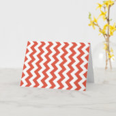 Oranje en witte zigzag kaart (Gele Bloem)