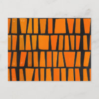 Oranje en zwart-afrikaans stammenpatroon