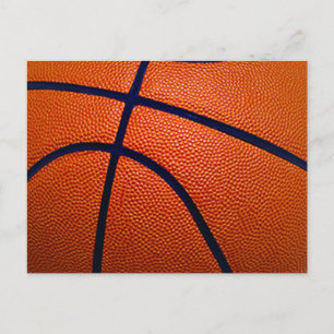 Oranje en zwart Basketball Briefkaart