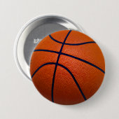 Oranje en zwart Basketball Ronde Button 7,6 Cm (Voorkant /achterkant)