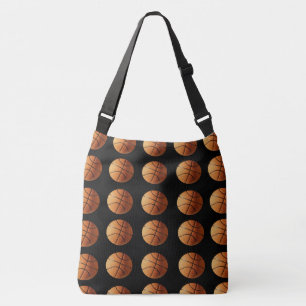Oranje en zwart kogelpatroon, crossbody tas