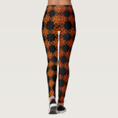 Oranje en zwart leggings (Achterkant)