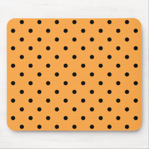 Oranje en zwart poka-vlek. muismat