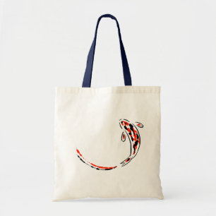 Oranje en zwart zwemmen bij siervissen Koi Tote Bag