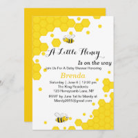 Oranje en zwarte bijen | Waterverf Honeycomb