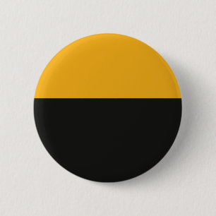 Oranje En Zwarte Blok Kunst Ronde Button 5,7 Cm
