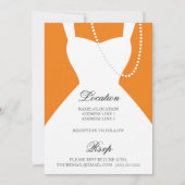 Oranje en zwarte bruiloft | Herfst Tuxedo Kaart (Achterkant)