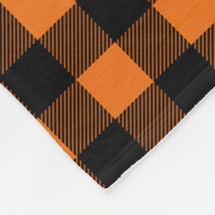 Oranje en zwarte buffelplaat fleece deken