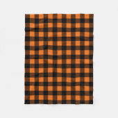 Oranje en zwarte buffelplaat fleece deken (Voorkant)