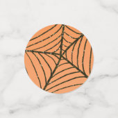 Oranje en zwarte Glitter Spider Web Halloween Part Confetti (Kleine voorkant)