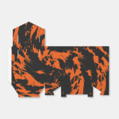 Oranje en zwarte graffiti-platter bedankdoosjes (Uitgevouwen)