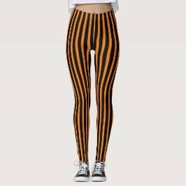 Oranje en zwarte Halloween-Leggings Leggings