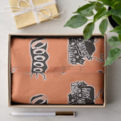 Oranje en zwarte  Halloween Tissuepapier (Geschenk)