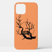 Oranje en zwarte Owl Halloween Case-Mate iPhone Case (Achterkant)