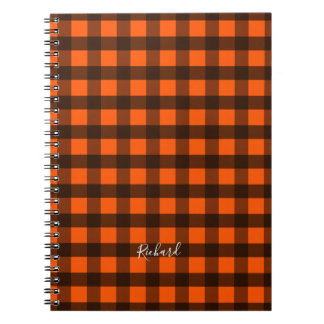 Oranje en Zwarte Ruit Notitieboek