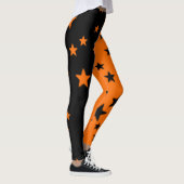 Oranje en zwarte Star-Leggings Leggings (Rechts)