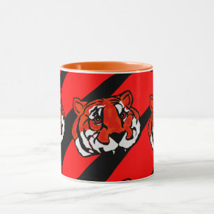 ORANJE EN ZWARTE STREPEN  MOK