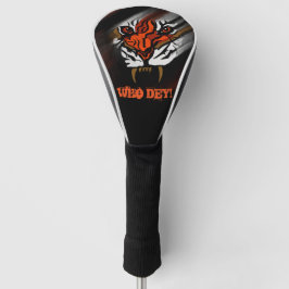 ORANJE EN ZWARTE STRIPEN GOLFHEADCOVER