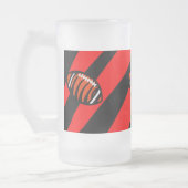 ORANJE EN ZWARTE STRIPEN MATGLAS BIERPUL (Links)