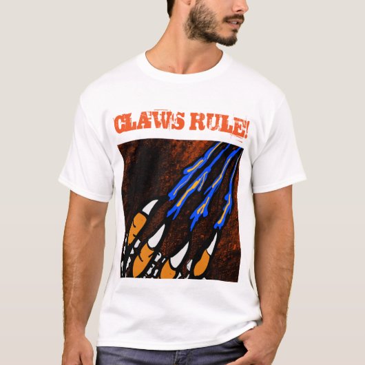 ORANJE EN ZWARTE STRIPEN T-SHIRT (Voorkant)