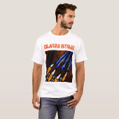 ORANJE EN ZWARTE STRIPEN T-SHIRT (Voorkant volledig)