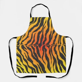 Oranje en zwarte tijgerstrepen schort
