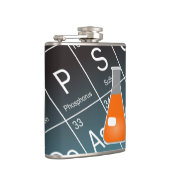 Oranje Erlenmeyer (conische) kolfchemie Heupfles (Rechts)