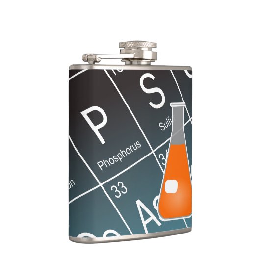 Oranje Erlenmeyer (conische) kolfchemie Heupfles (Rechts)