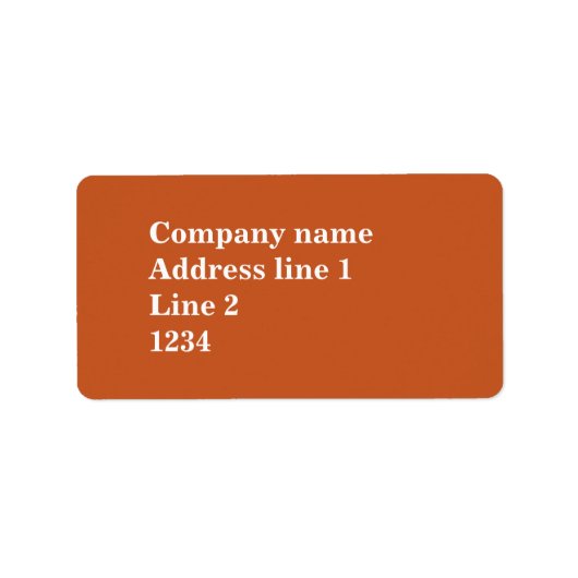 Oranje Etiket (Voorkant)