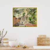 Oranje  etiket poster (Keuken)