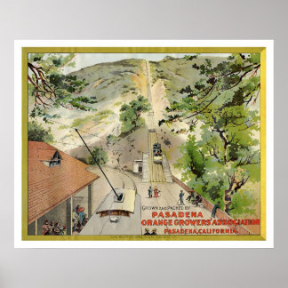 Oranje etiket poster