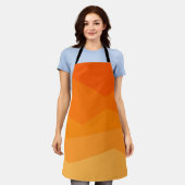 Oranje Fade Schort (Gedragen)