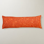 Oranje Faux Glitter Body Pillow Lichaamskussen (Achterkant)